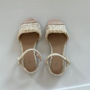 Cream colored sandals